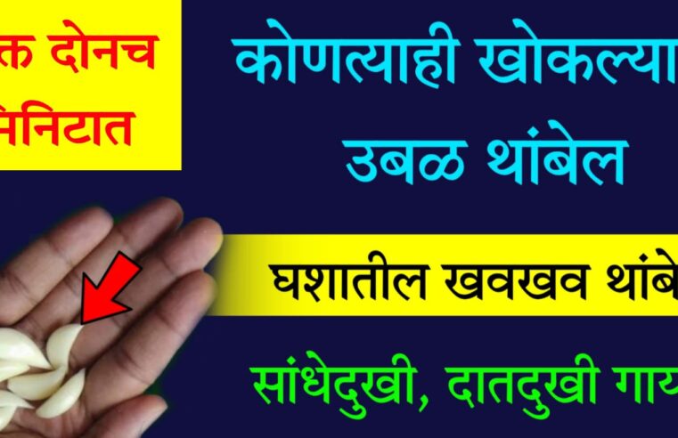 फक्त 2 च मिनिटात कोणत्याही खोकल्याची उबळ थांबेल.. घशातील खवखव थांबेल.. सांधेदुखी, दातदुखी क्षणात गायब..